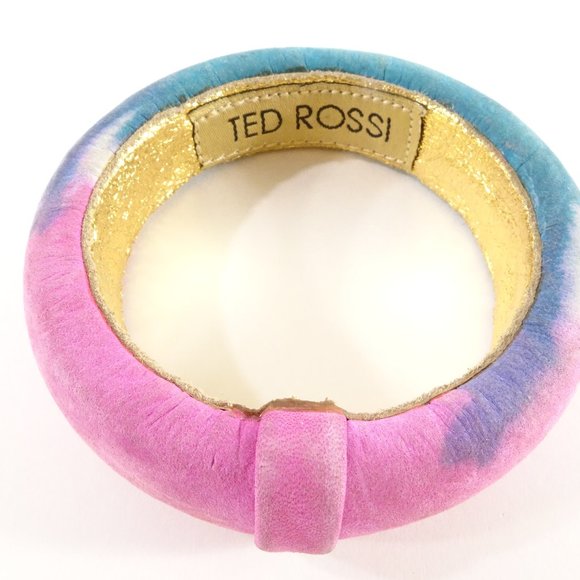 Ted Rossi Sherbert Leather Bangle Bracelet - Picture 1 of 13